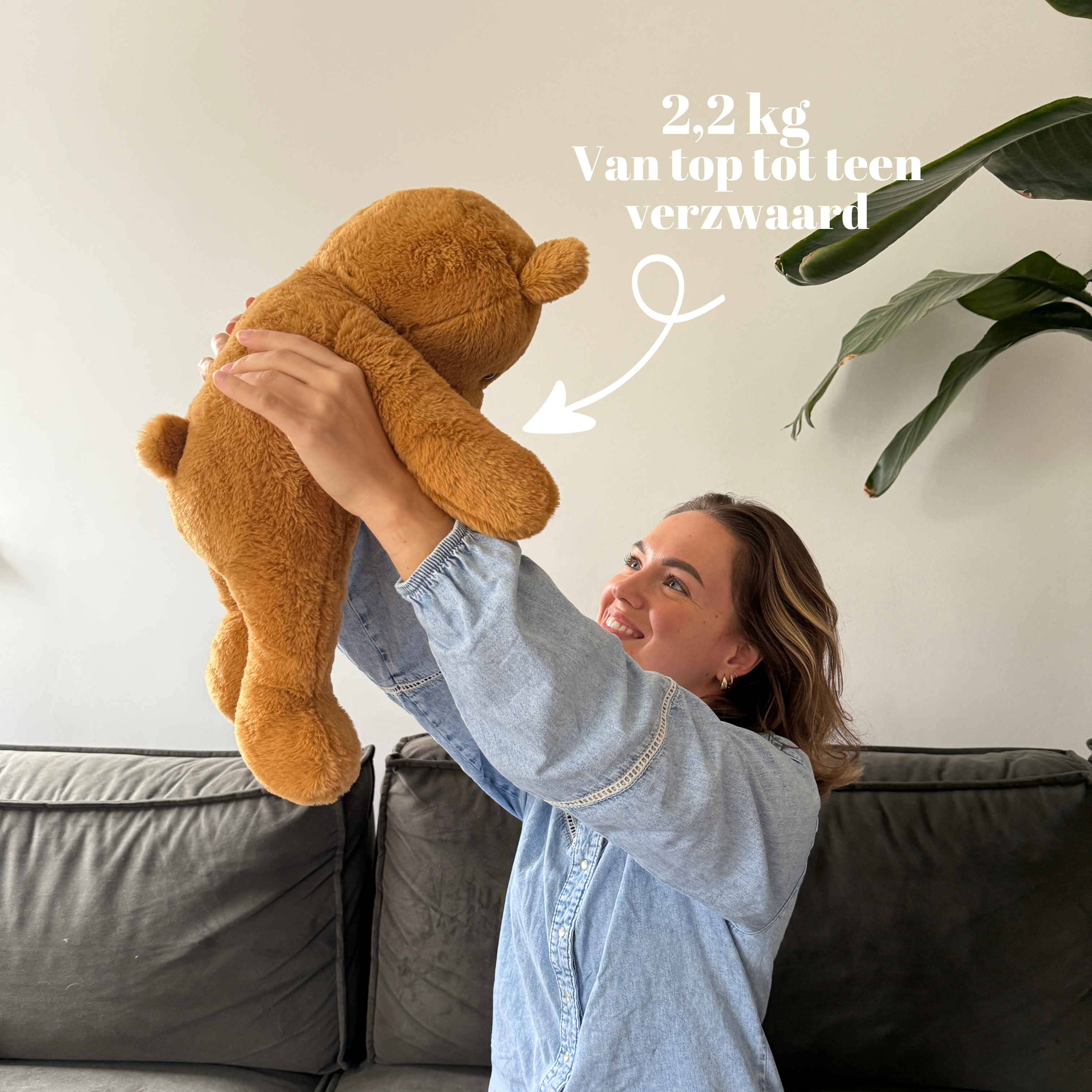 Verzwaringsknuffel Beer 2,2 kg + Gratis Pittenzakje