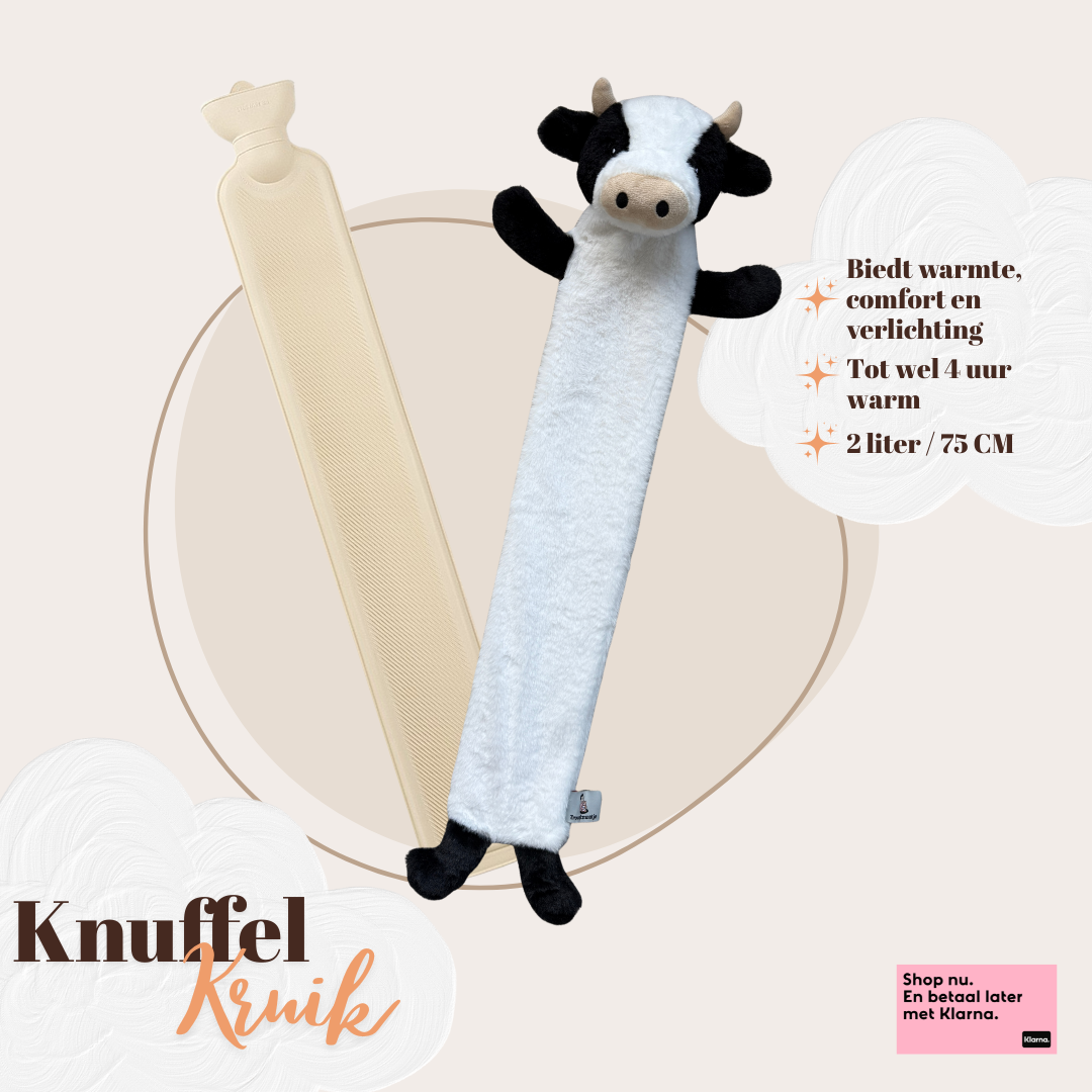 Verzwaringsknuffel Koe 2,2 kg met Knuffelkruik (75cm/2L)