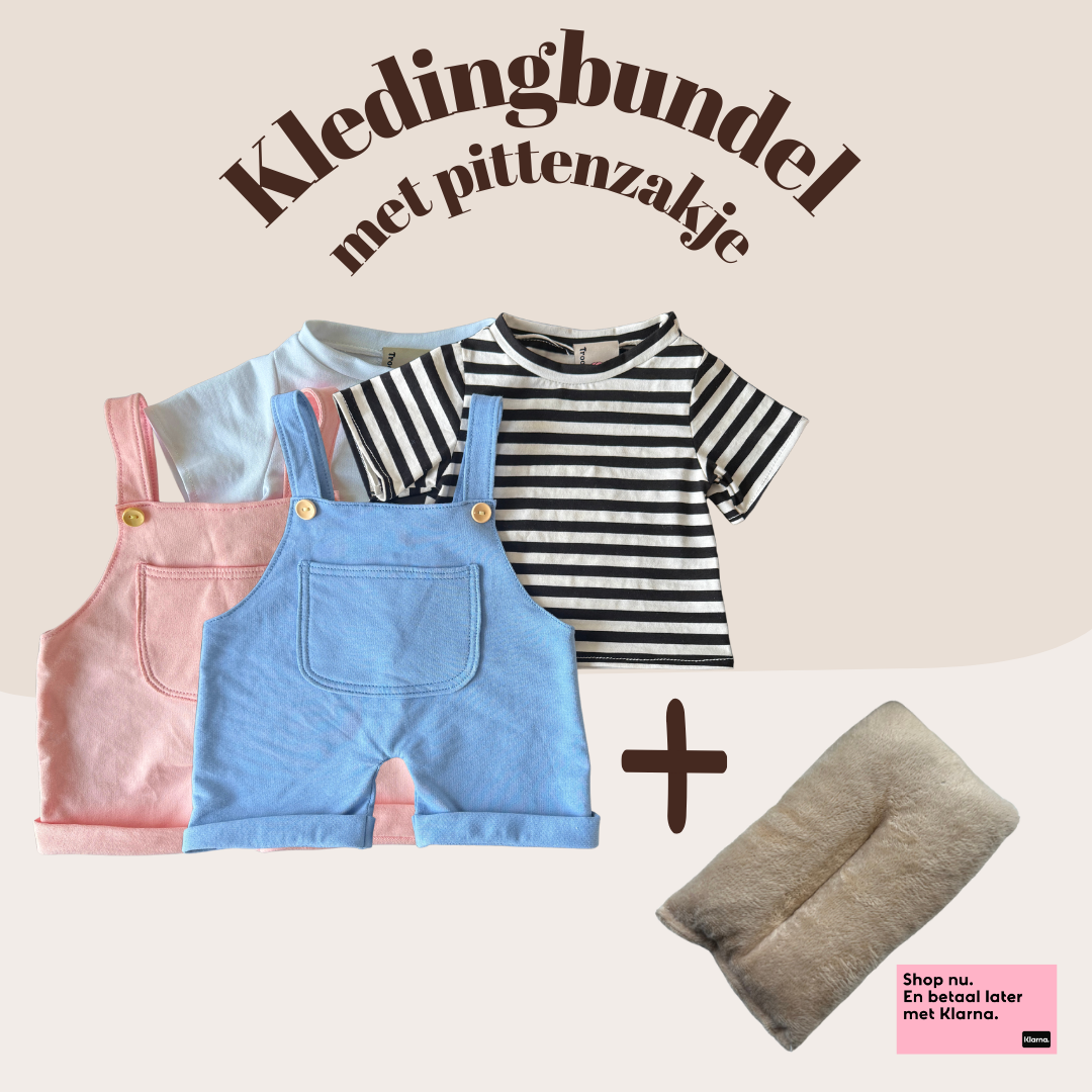 Troostmaatje Kledingbundel Roze & Blauw + Verwarmbaar Pittenzakje