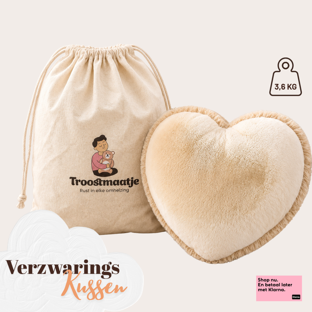 Troostmaatje Verzwaringskussen Hart 3,6 kg - Teddystof