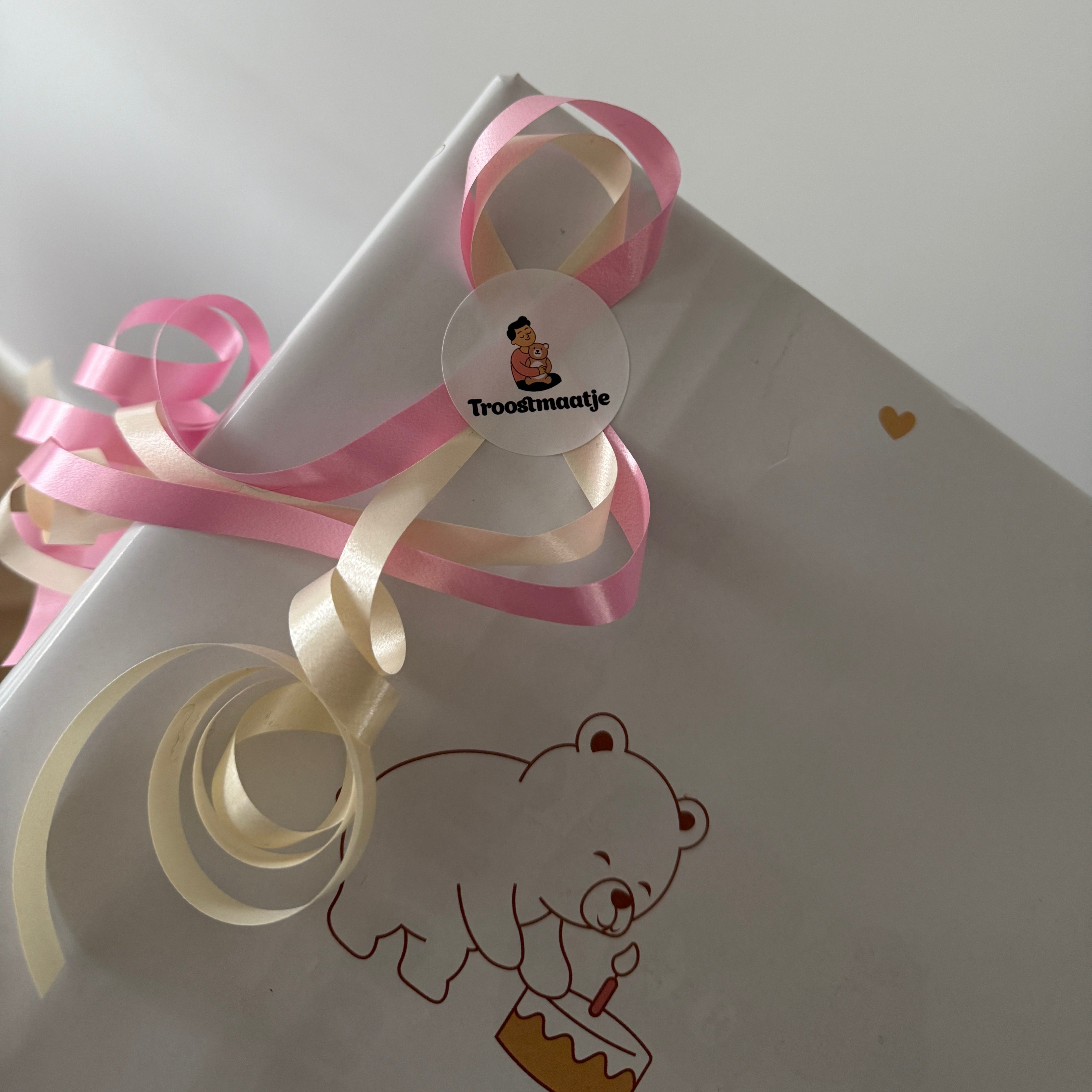 Ingepakt met Troostmaatje cadeaupapier 🎁
