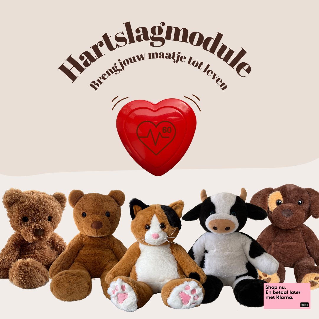 De Troostmaatje hartslagmodule geeft een geruststellende hartslag, past in alle maatjes.