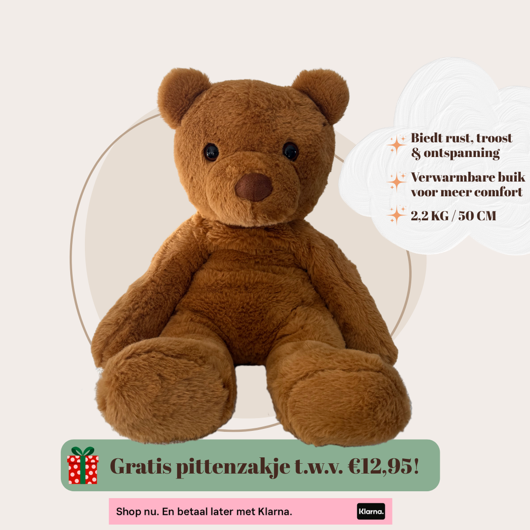 (pre-order) Verzwaringsknuffel Beer 2,2 kg + Gratis Pittenzakje