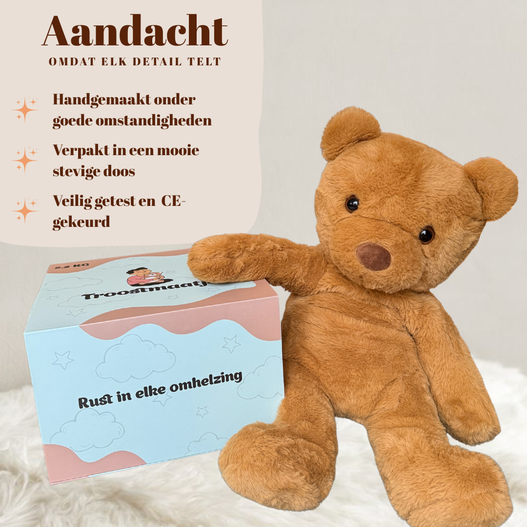 (pre-order) Verzwaringsknuffel Beer 2,2 kg + Gratis Pittenzakje