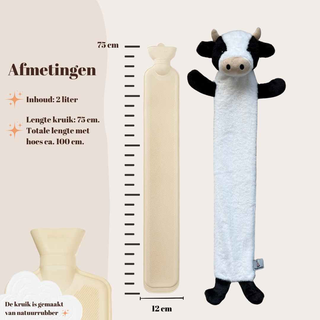 Knuffelkruik Koe XL (75cm/2L)