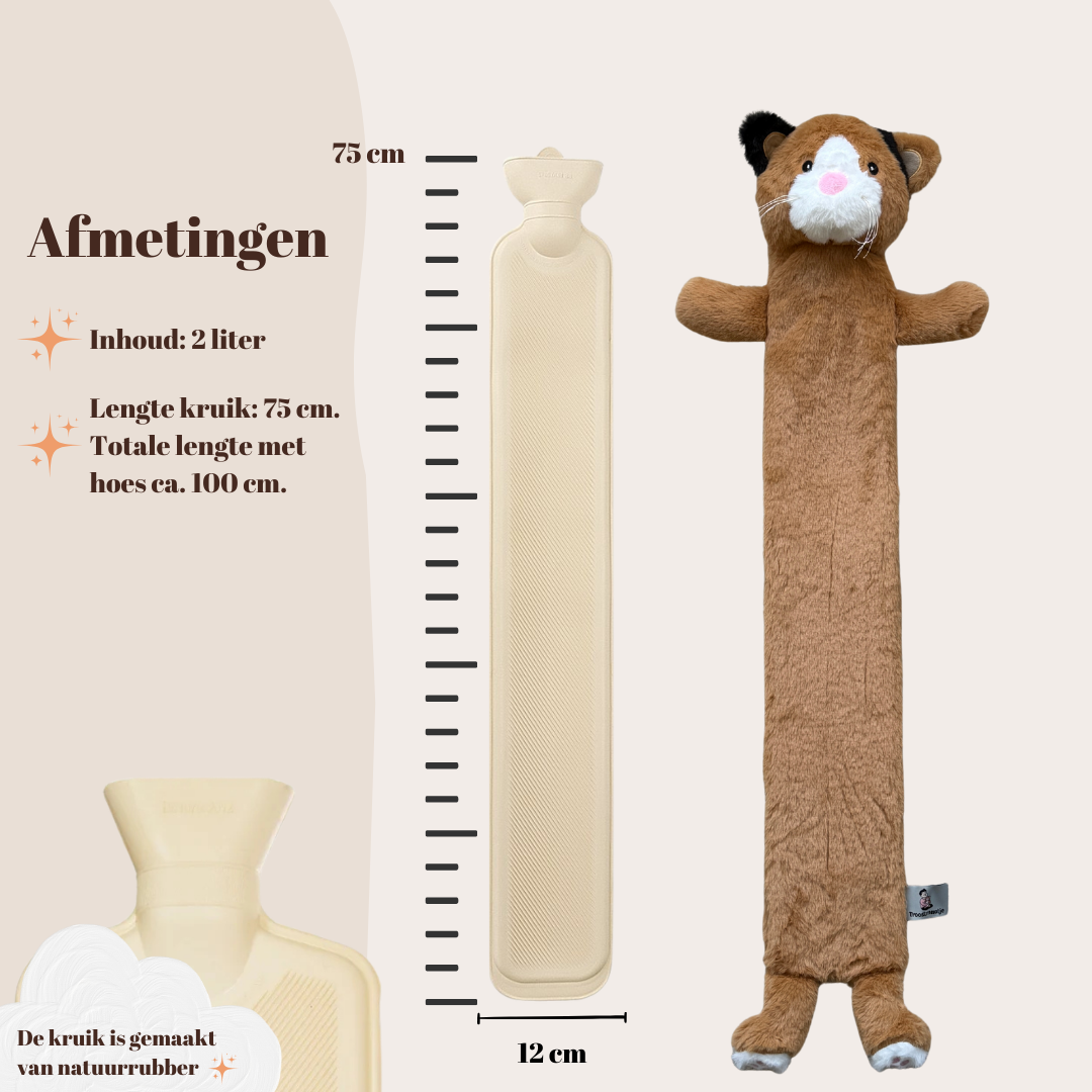 Knuffelkruik Kat XL (75cm/2L)