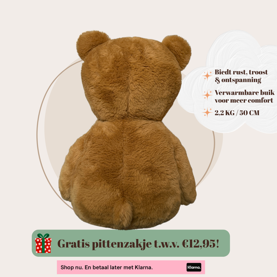 (pre-order) Verzwaringsknuffel Beer 2,2 kg + Gratis Pittenzakje